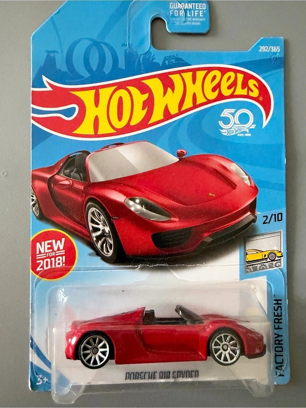 Hot Wheels Porsche 918 Spyder (Factory Fresh 2/10) Red 1:64 Die-Cast Car